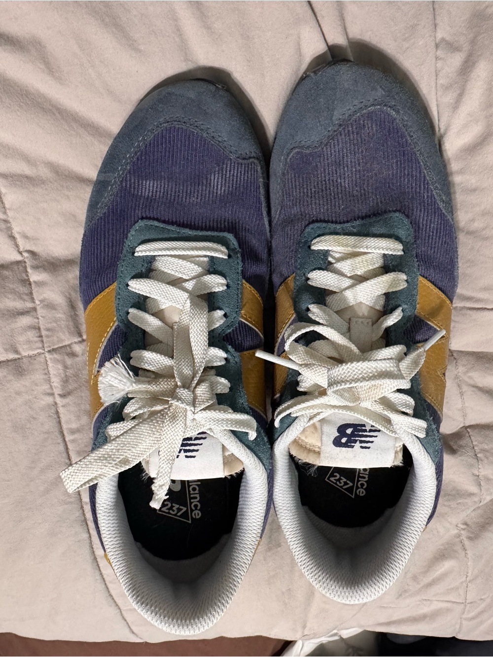 New Balance Men's Sneakers in Navy, Mustard, and Teal